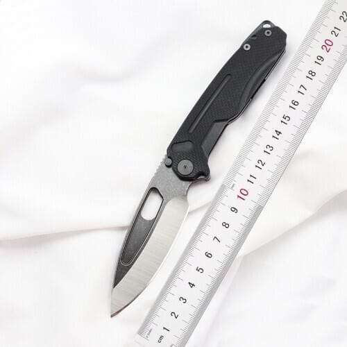 JUNSHENG folding 8Cr13Mov blade G10+steel handle tactical outdoor camping hunting fishing pocket fruit knife EDC survival tool