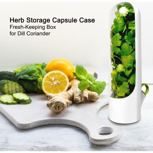 Vanilla Fresh-keeping Box Capsule Case kitchen storage tool parsley seasoning spices storage box Vanilla Fresh-keeping Cup
