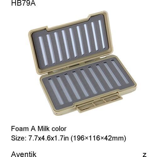Aventik Plastic Waterproof Fly Fishing Box 5.0x3.8x1.5 inch (128x96x38mm)