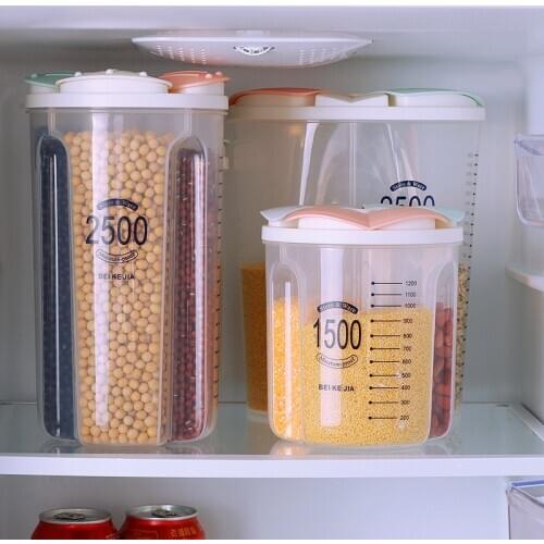 Kitchen Food Storage Cereal Dispenser Storage Box Rotating Dry Food Rice Container Storage Case Flour Grain Storage Bottle