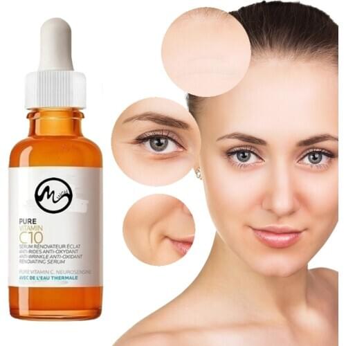 Minch 50ml Pure Vitamin C10 Skin Oil Hyaluronic Acid Serum Face Serum Whitening Anti-aging Anti-wrinkle Shrink Pores Skin Care