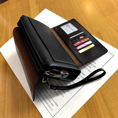 Password Lock Mens Handbag Casual Coin Purse Clutch Mens Money Bag Wallet 2021 Luxury PU Leather Male Phone Pocket Card Holder
