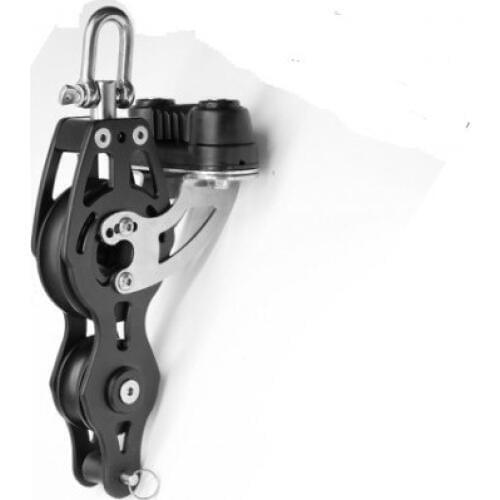 Sailboat Hardware 57 mm 2 1/4 Inch Aluminum Fiddle Becket Adjustable Cleat Block 2320