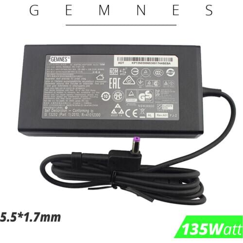 Original 135W Laptop Charger for ACER NITRO 5 AN515-52 N17C1 Power Adapter PA-1131-16 19V 7.1A 5.5x1.7mm