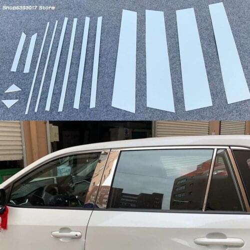 Car Window Pillar Trim Cover Stainless Steel Door Middle Column Moulding Trim Decoration For Toyota RAV4 RAV-4 2019 2020 2021