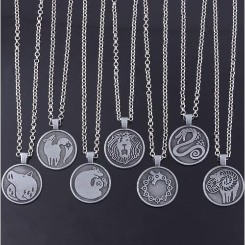 The Seven Deadly Sins Cosplay Necklace Animal Pendant Chain Necklaces Women/Men Collar Gift Jewelry Halloween Costume Accessory