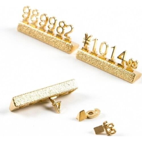 Adjustable Number Price Display Counter Stand Tag Label for Jewelry Phone Retail Shop Combined Numberal Cube Sign