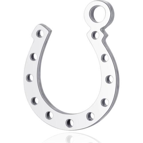 10pcs U Shape Horseshoe Charms Real Stainless Steel Horseshoe Pendant Charms for Fashion DIY Jewelry Making Accessories