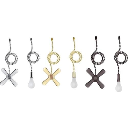 Ceiling Fan Pull Chain Beaded Ball Fan Pull Chain 13.6 Inches Fan Pulls Set With Connector High Ceiling Light Fixtures