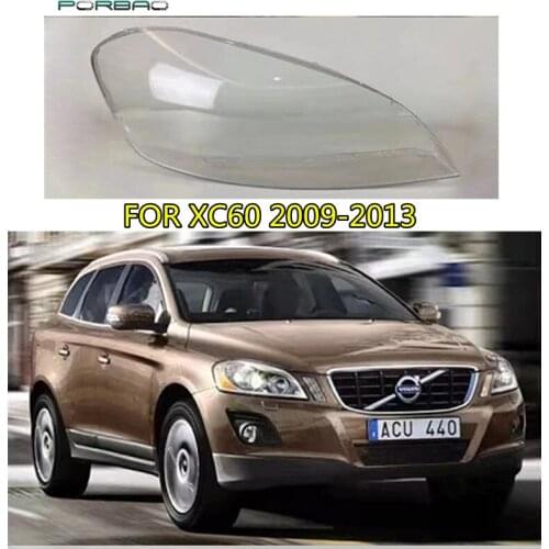 Car Headlight Lens Cover for XC60 2009-2013 Transparent Headlamp Cover Lens