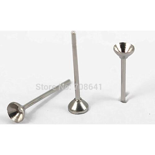 Blank Stainless Steel Stud Earrings Bases Settings Color Point Back Rhinestone Cabochons Ear Pins Earrings post DIY Findings