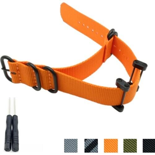 Hot sale fashion nato for Suunto Core Nylon Strap Band Kit w Lugs Adapters 24mm Zulu Watchbands nylon smart bracelet for men