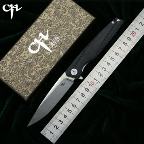 CH3007 Flipper folding knife D2 blade G10 + steel handle outdoor camping Tactics hunting pocket fruit kitchen Knives EDC tools