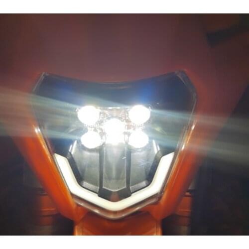 Motocross Motorcycle LED Headlights Front Headlamp with Lamp Light Frame For KTM EXC EXCF SX SXF XC XCF XCW XCFW Dirt Bike