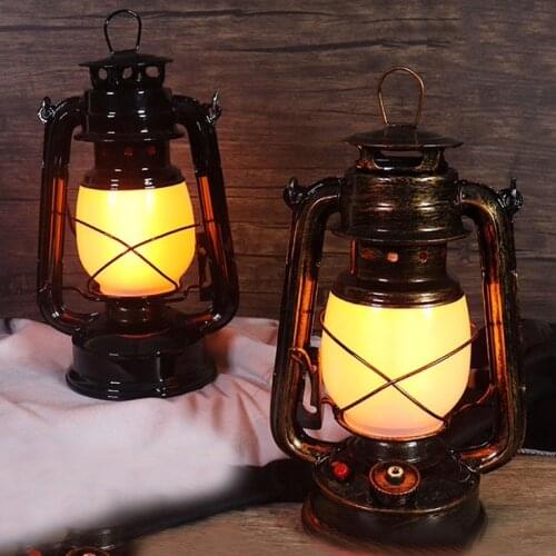 Thrisdar Dimmable Iron Kerosene Lamp Rechargeable KTV Bar Cafe Restuarant Bar Table Lamp Portable Lantern kerosene Lamps