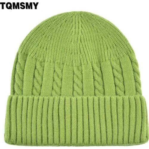 TQMSMY Winter Knitted Hat Men Women Fashion Solid Color Skullcap Boys Girls Hip Hop Skullies Beanies Knitting Soft Hats TMB25