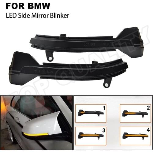 Water Blinker Dynamic Flowing Side Mirror LED Turn Signal Light For BMW 5 6 7 Series F07 F10 F11 F06 F12 F13 F01 F02 F03 LCI