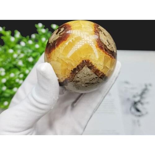 1pcs 80mm Natural septarian sphere septarium Natural Dragon Stone Septarium Fossil Crystal Sphere Ball Healing Free shipping