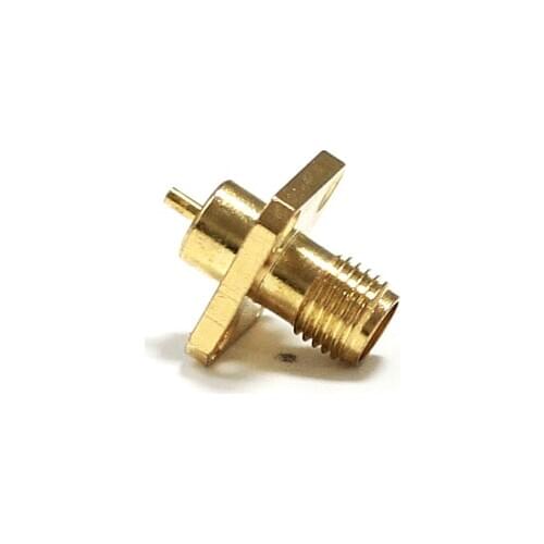 1pc SMA Female Jack RF Coax Connector 4-hole flange solder post Straight Pillars Goldplated NEW wholesale