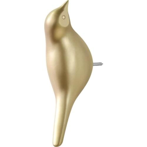 1Pc Resin Bird Home Single Hook Delicate Versatile Wall-mounted Hanger Golden