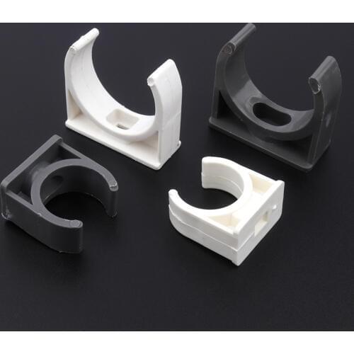 10pcs/lot ID 20~50mm PVC Pipe Clamp Garden Water Connectors Irrigation Fittings Steady Fixed U-type Water Pipe Clip Clamp Strap