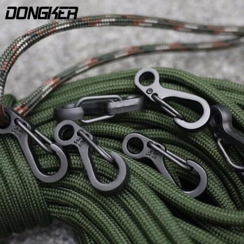 10Pcs/Lot Outdoor Mini Aluminium Alloy Hang Buckle Survival EDC Gear Carabiner Key Chain Clip Quickdraw Key Chain Travel Tools