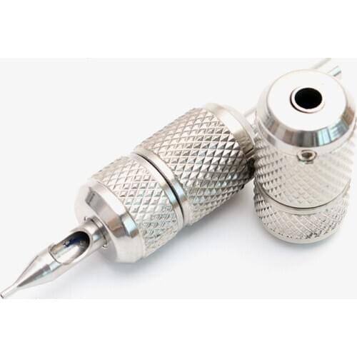 2pcs tattoo grip premium quality stainless steel tattoo handle with back rod provides 25 MM