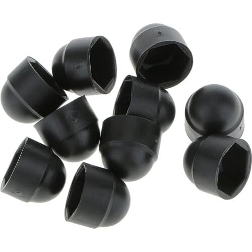 20pcs M8 13*15 Black Dome Bolt Nut Protection Caps Cover Hexagon Screws