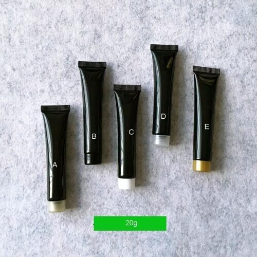300pcs/lot 20ml 20g BLACK soft tube for mildy wash/ butter/ handcream/empty tube/eye cream/foundation/BB cream cosmetic packing
