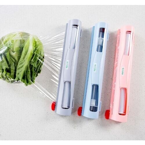 ABS Kitchen Plastic Cling Wrap Dispenser Food Wrapper Cutter Preservative Film Cutter Cling Kitchen Tools Cling Film Holder