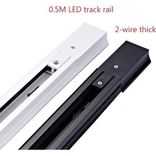 Track lighting fixtures rail 50cm aluminum rail 0.5m for track light 2 wires Universal rails track lamp rail