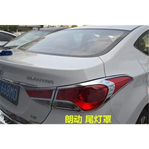 Car Styling For Hyundai Elantra AVANTE I35 2012-2015 ABS Chrome Car Front Rear Tail Light Lamp Cover Trim Tail Headlight cover