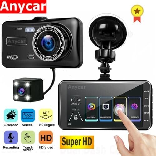 4'' Car DVR Camera Video recorder HD 1080P Dash Cam Auto Digital Recorder Dashcam Camera IPS Touch Screen G-Sensor WDR Car DVRs