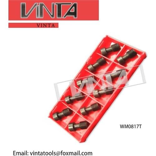 Free shipping high quality 10pcs/lots CNC milling cutter fine-tooth compression screw WM0817T=WM8*17 tool attachment