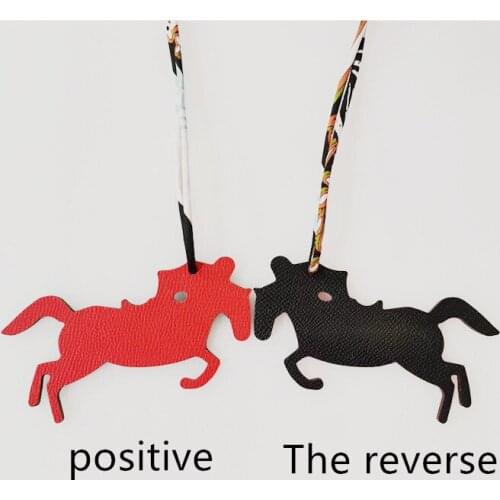 Famous Brand Handmade Real Genuine Leather Knight Keychain Pendant Key Chain For Ladies Women Bag Charm Accessories