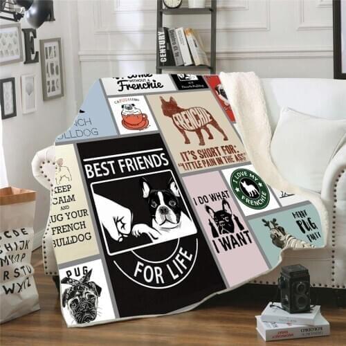Best friend for life 3D Printed Fleece blanket for Picnic Thick Fashionable Bedspread Sherpa Throw Blanket Drop Shipping