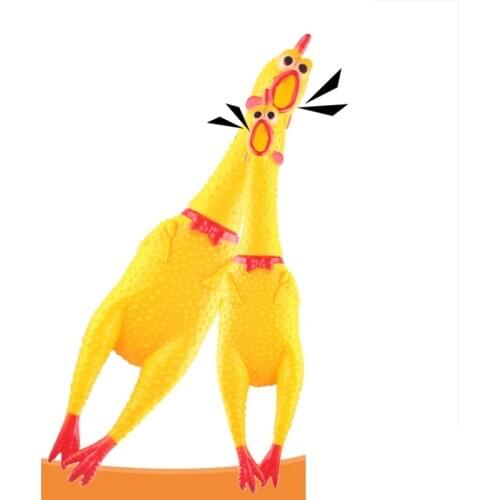 Screaming Chicken Pets Dog Toys Squeeze Squeaky Sound Funny Toy Safety Rubber For Dogs Molar Chew Toys Игрушки для собак