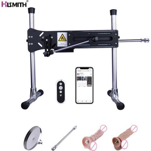 HISMITH intelligent Vibrator APP Remote Control Premium Sex Machine KlicLok system dildo with suction cup Extension Tube Adapter