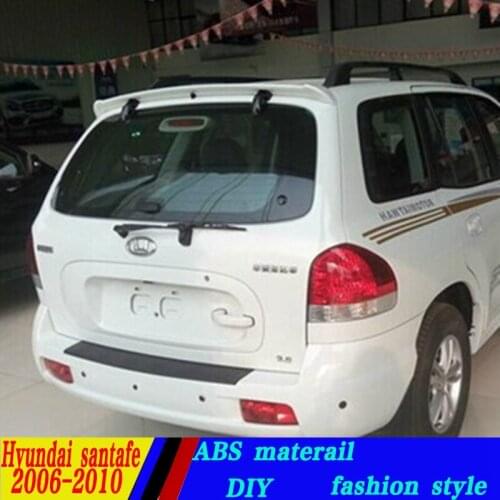 Use for hyundai santafe spoiler High Quality ABS Material Car Rear Wing Primer Color spoiler for hyundai santa fe 2006-2010