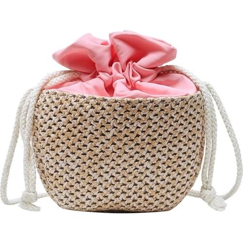 Summer Style Grass Woven Small Tube Female Bag 2021 Popular New Wave Fashion Woven Messenger Bag Trend Girl Small Shoulder Bag