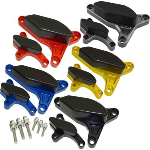 Left & Right Engine Case Stator Oil Pump Timing Cover Guards Crash Pad Sliders Protection For YAMAHA YZF R1 YZFR1 RN19 2007-2008