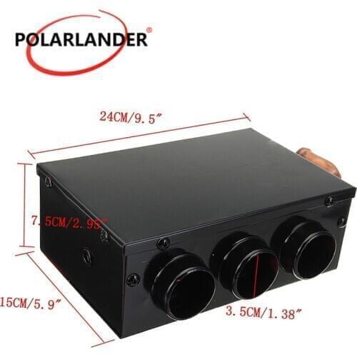 Copper Water Pipe Low Noise 3 Holes Universal Machine 12V Car Heater Warmer Interior Winter Freestanding