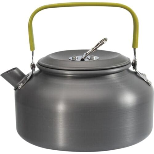 0.8L Mini Outdoor Camping Kettle Aluminum Water Pot with Carrying Bag Lightweight Tea Kettle Camp Cooking Supplies