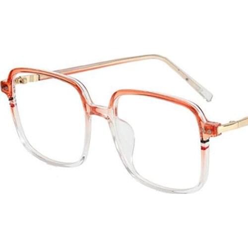 Gradient Color Frame Anti-Blue Glasses Unisex Optical Eyeglasses Simplicity Spectacles Oversize Frames Eyewear