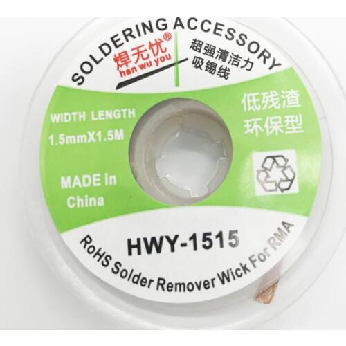 Desoldering Braid Solder Remover Wick BGA Desoldering Wire Bra Worldwide 1.5mm