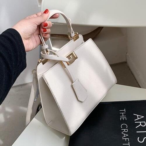 Luxury Brand Ladies Tote Bag 2021 Fashion New Quality PU Leather Womens Designer Handbag Solid color Shoulder Messenger Bag