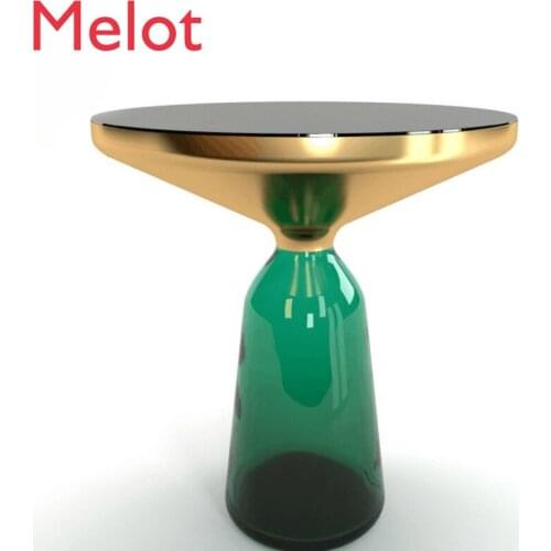 Nordic Furniture Living Room Round Coffee Table Hotel Glass Table Creative Transparent Simple Coffee Table High Quality