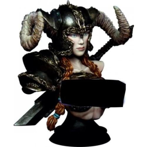 Unassambled 1/9 ancient fantasy woman warrior bust Resin figure miniature model kits Unpainted