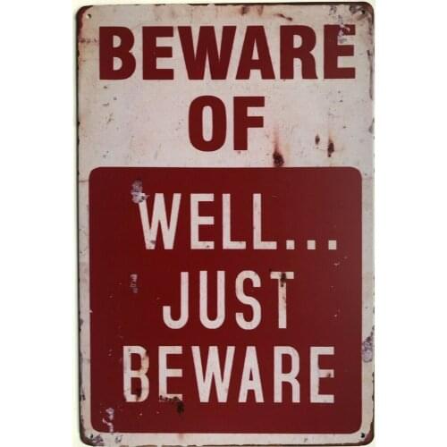 No Trespassing Beware Funny Tin Sign Bar Cafe Diner Garage Wall Decor Retro Art