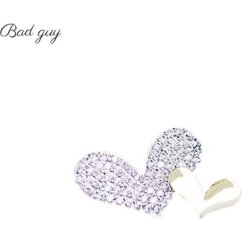 Heart Shape Zircon Brooch Pin Valentines Day Brooches for Women Cute Metal Animal Weddings Party Office Brooch Pins Gifts